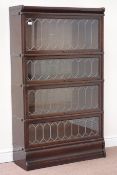 Early 20th century oak Globe Wernicke bookcase, four sections,