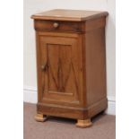 French walnut bedside cabinet, W42cm, H71cm,