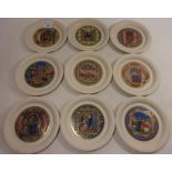 Set of Hornsea 'Twelve Days of Christmas' circular plates 1979-1987 (9) Condition Report