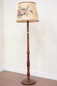 20th century walnut turned and carved column standard lamp Condition Report <a