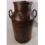 Copper milk churn H56cm Condition Report <a href='//www.davidduggleby.