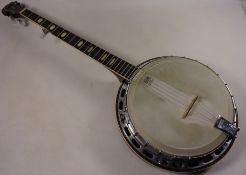 Remo Weather-king five string rosewood banjo,