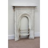 19th century moulded cast iron fire place,