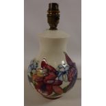 Moorcroft Hibiscus and spring flower table lamp,