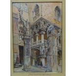 Palladian Courtyard, watercolour signed by John Fulleylove (British 1847-1908) 26.