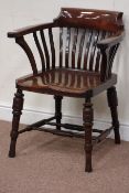 Early 20th century walnut office chair Condition Report <a href='//www.