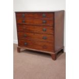 Georgian mahogany secretaire four drawer chest,
