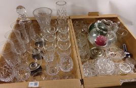 Royal Doulton cut glass decanter, drinking glass sets,