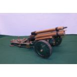 Handcrafted brass and steel model of a Field Gun 49cm barrel,