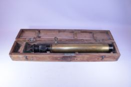 Brass telescopic gun sight by Ross of London No.