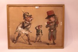 WWI period French Military/Political caricature cartoon,