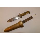 Original brass and steel diver's knife by C. E Heinke & Co.