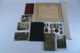 Group of three WW1 medals issued to 4460 Pte. Alfred Alexander Saunders R.A.M.C.