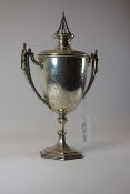 Victorian hallmarked silver Military Rifle Shooting Challenge cup presented by 'Capt.