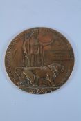WWI bronze Memorium plaque 'Lawrence Wilstrop' Condition Report <a href='//www.