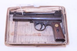 Vintage Webley & Scott Mark 1 .22 air pistol with hardwood grips No.