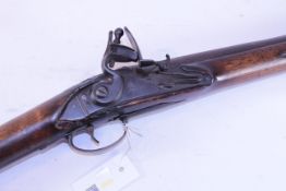 Mid 18th century French Footpad's sawn off 11 bore musket, 44.