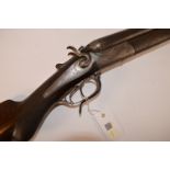 Shotgun certificate required - Unusual H Scherping Hannover triple barrel sporting hammer gun, no.