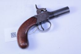 Mid 19th century 50 bore percussion pistol by Booth of Durham,