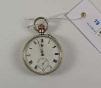 Swiss crown wound silver pocket watch by Jay's 366 Essex Road Islington makers to The Admiralty no