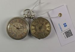 Victorian silver key wound mid size/ladies pocket watch machine made lever signed Thos Russell &