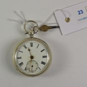 Victorian silver key wound pocket watch by Potts & Sons Leeds no 2171,
