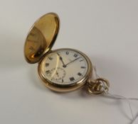 Early 20th century gold-plated crown wound hunter pocket watch by Limit Condition Report