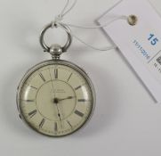 Victorian silver key wound pocket watch by W W Kent Manchester no 31867,
