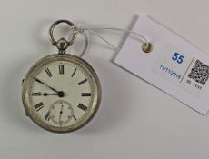 Victorian silver key wound pocket watch signed by John Myers & Co Westminster Bridge Road London no