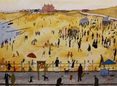John Hanley (Northern British 1947-): 'Beach Scene',