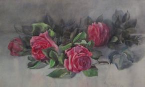 Lester Sutcliffe (British 1848-1953): Still Life of Roses,