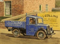Robert Nixon (British 20th century): 'J L Collins Builder and Decorator', oil on board signed,