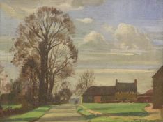 George Herbert Buckingham Holland (British 1901-1987): 'Farmhouse Northampton',
