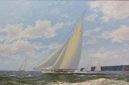 James Miller (British 1962-): 'The Big Boat Class off the Royal Yacht Squadron',