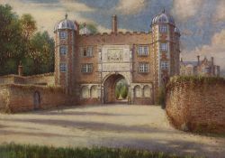 Alfred E King (British 1870-1951): Burton Agnes Hall Gateway East Yorkshire,