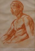 Bernard Meninsky (Ukraine 1891-1950): Male Torso, chalk on paper ,