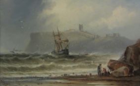 John Francis Bland (British 1857-1899): Wreck in the North Bay Scarborough,