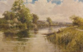 Harry Pennell (British 1879-1934): 'Above Wallingford' on the Thames Oxfordshire,
