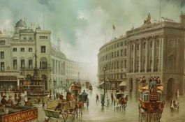Steven Scholes (British 1952-): 'Piccadilly Circus London',