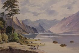 Wilfrid Knox (aka A D Bell) (British 1884-1966): 'Derwent Water, watercolour signed and dated 1950,