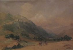 Charles Willem Meredith van de Velde (Dutch 1818-1898): 'Sichem' ancient Palestine in the Valley