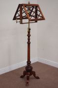 Victorian and later rosewood duet music stand,