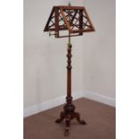 Victorian and later rosewood duet music stand,