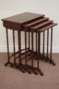 Regency style mahogany quartetto of side tables,