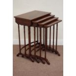 Regency style mahogany quartetto of side tables,