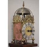 Late 17th century brass lantern clock, dial signed Will.