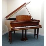 Boudoir grand mahogany piano by G Klingmann & Co Berlin, No.