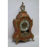 Late 20th century French style inlaid walnut gilt metal mounted bracket clock,