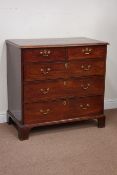 Georgian mahogany chest of two short and three long graduating drawers, brass plate escutcheons,