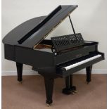 August Förster black lacquered grand piano,